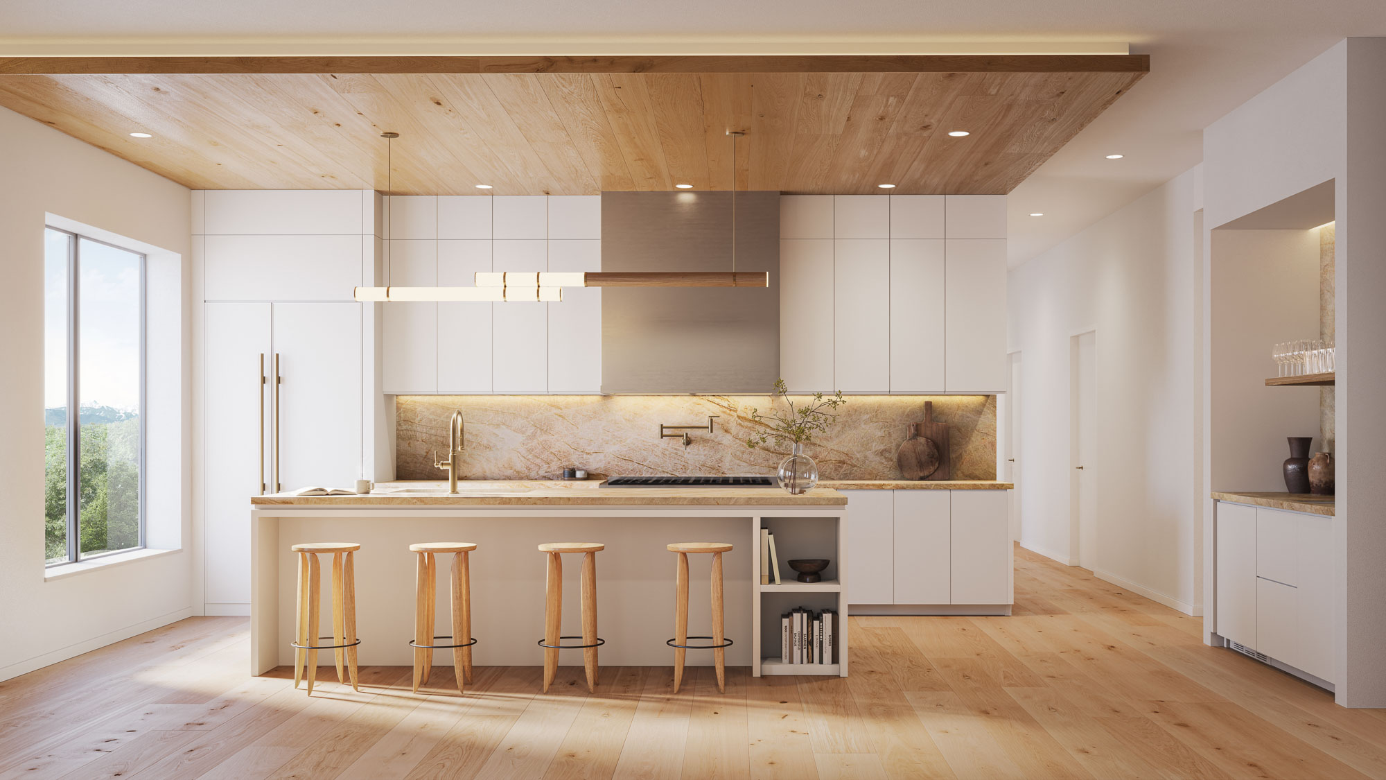Painted White Wood Finish
